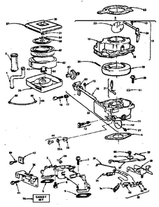 Air Cleaner-Carburetor Group Diagram and Parts List for 422400-422499 0721-01 Briggs and Stratton Engine